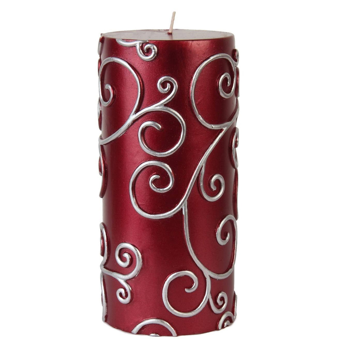 Purple Scroll Pillar Candle 12Pcs C636857