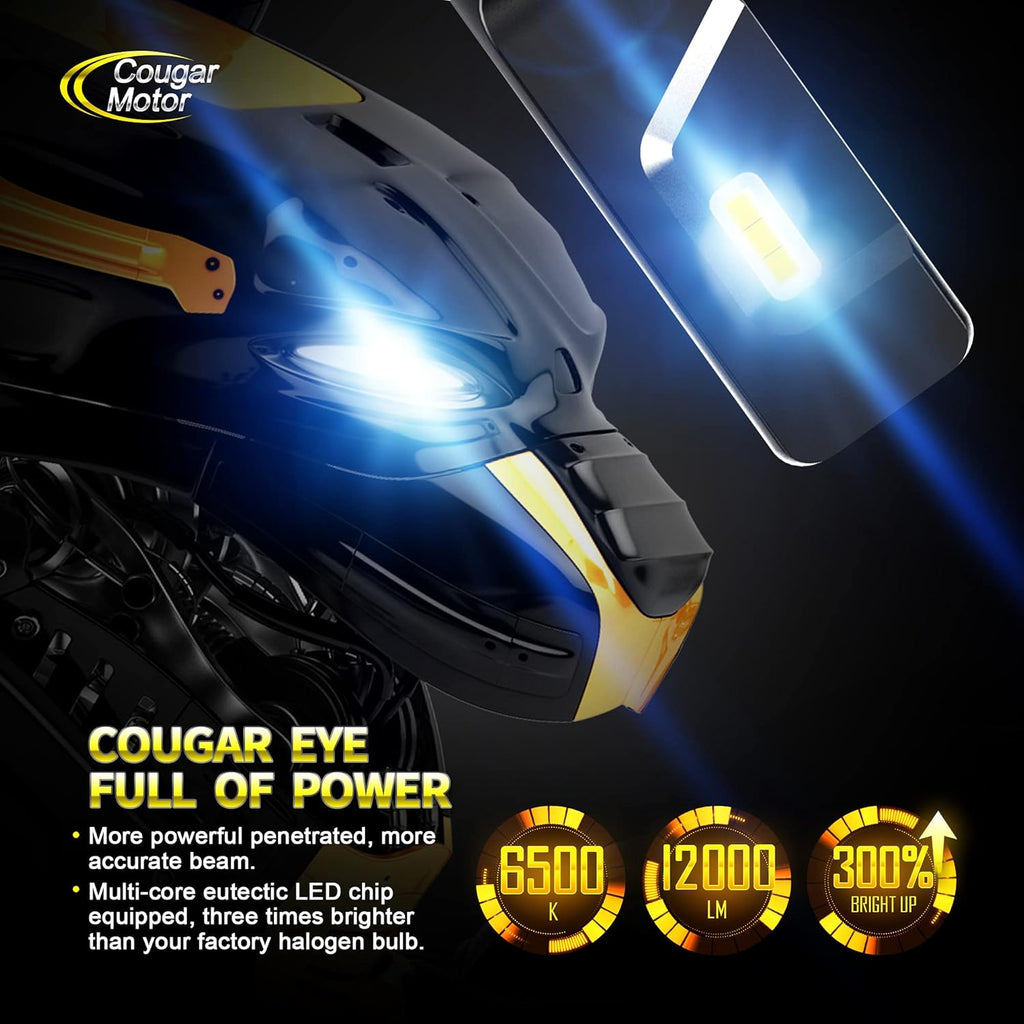 9005 + H11 LED Bulb Combo 2 Sets 12000LM 6500K Cool White Halogen Replacement Bulbs V918