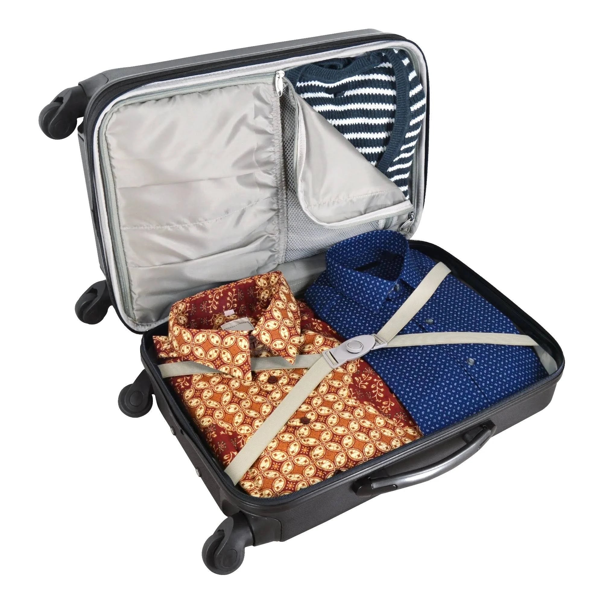 Red Two-Tone Spinner Hardcase Carry-On W49115