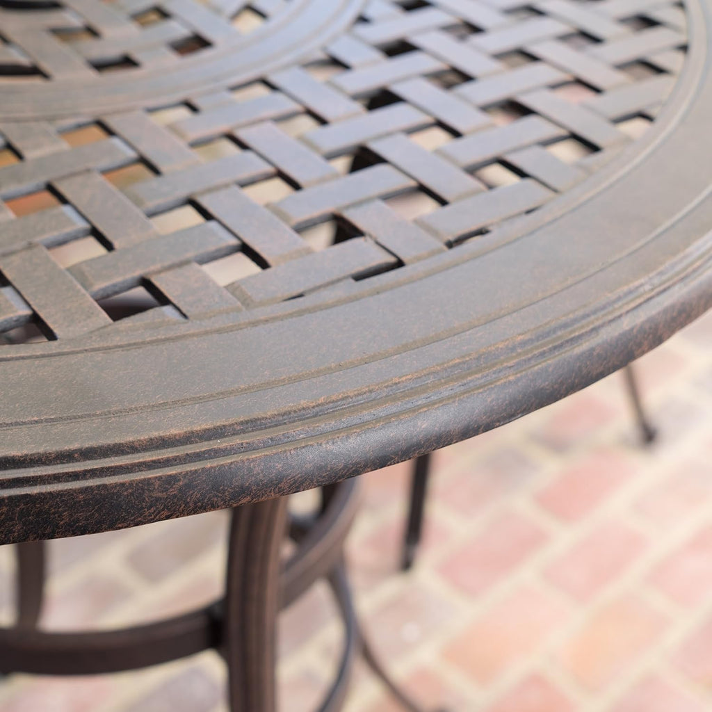 Bronze Cast Aluminum Round Bar Table P1549