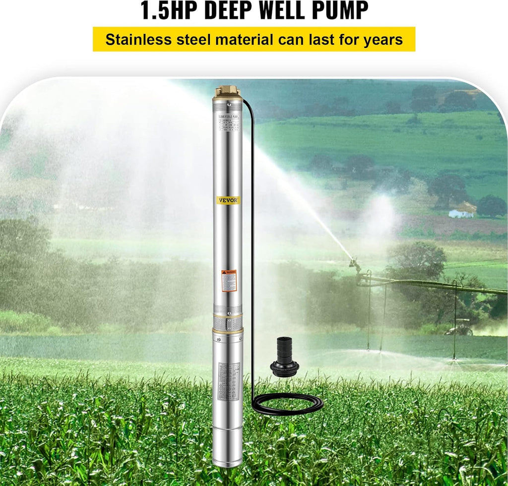 1.5 hp 220V 50 Hz Stainless Steel Submersible Pump B6418