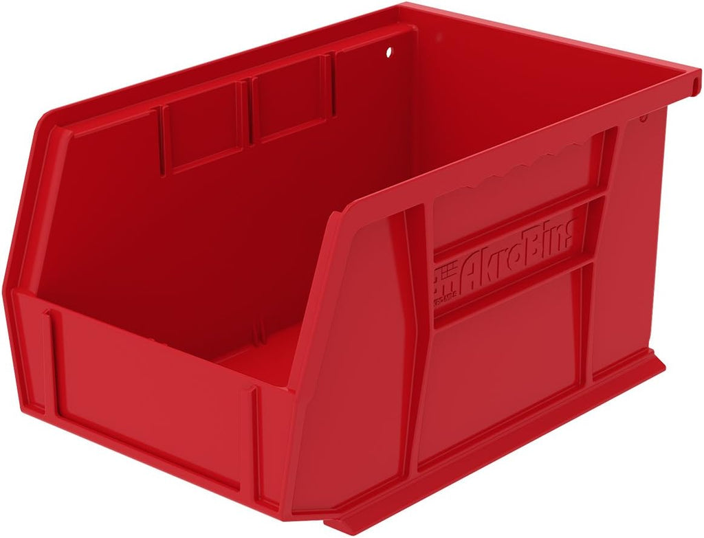 Plastic Storage Bin Hanging Stacking Containers, 9-Inch x 6-Inch x 5-Inch, Black, 12-Pack D74742