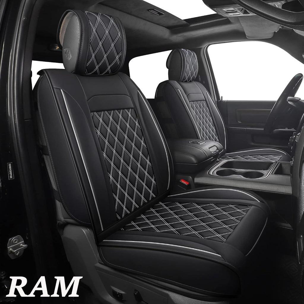 Black-Red Waterproof Synthetic Leather Car Seat Covers 5PCS Full Set S81134