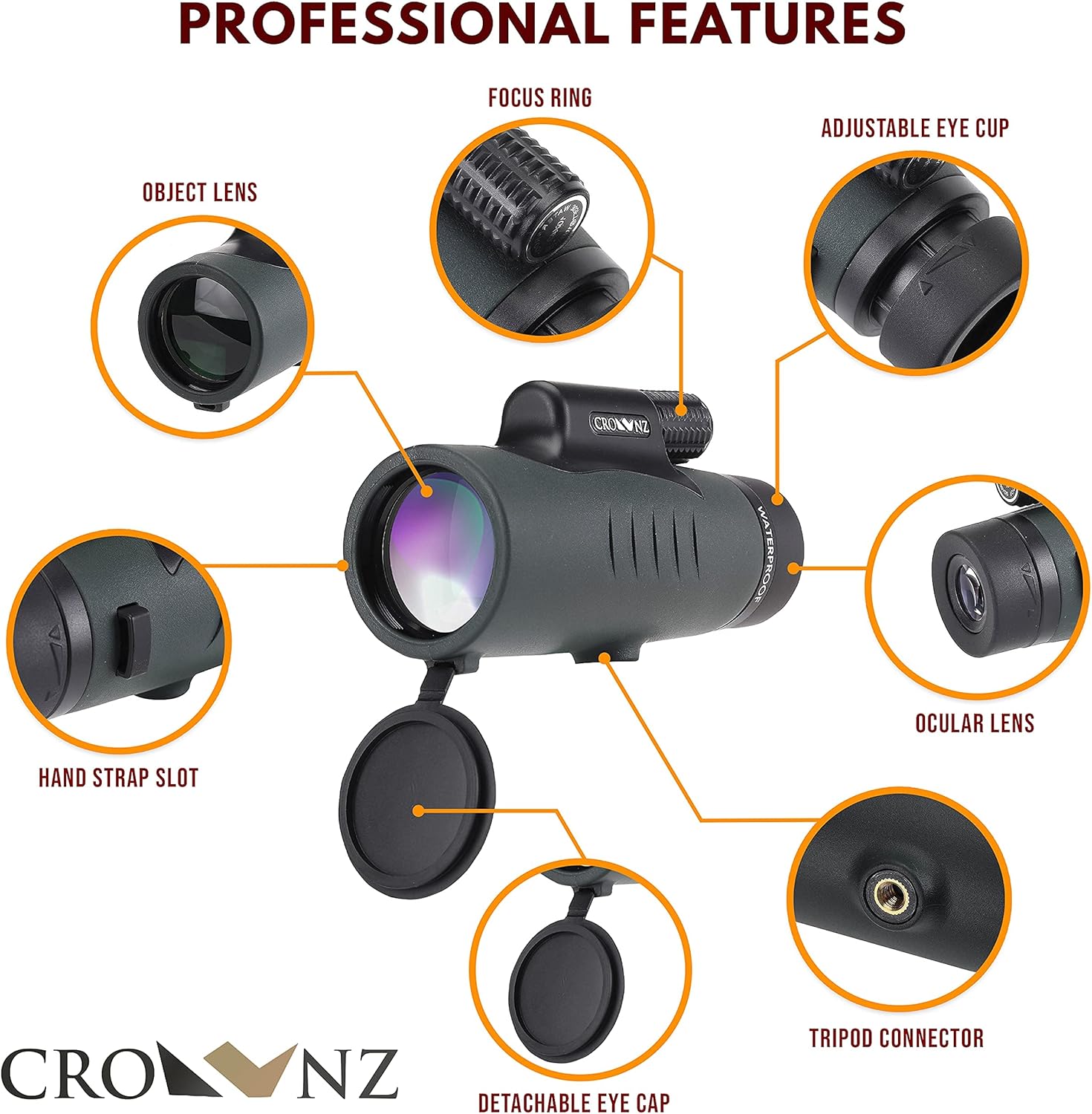 Waterproof Fog Proof High Power Monocular with Tripod Q26465