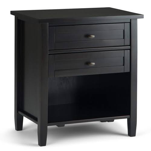 Dark Brown Solid Wood Bedside Table N3982