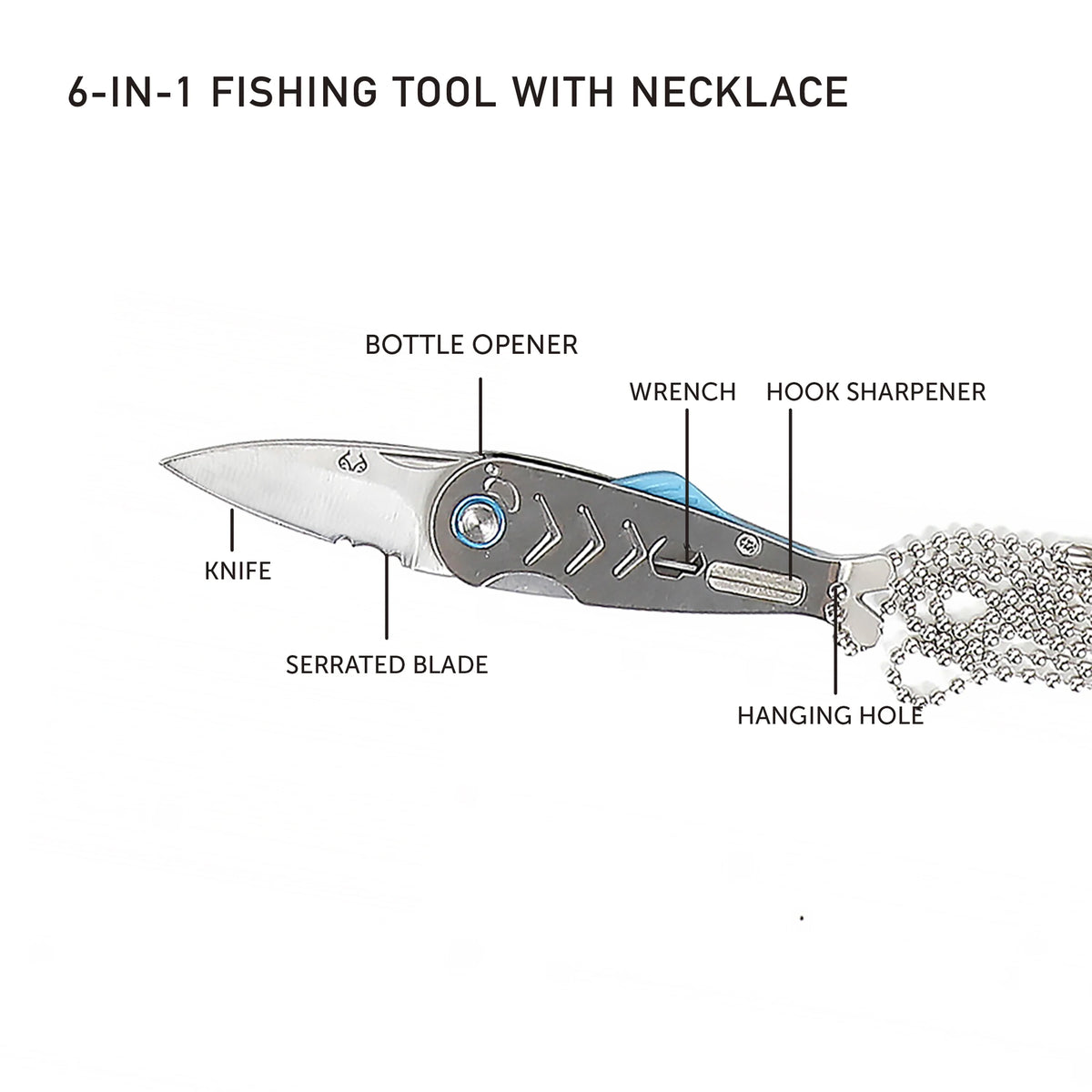 8 Piece Fishing Kit with Mesh Hat and Sunglasses I6282