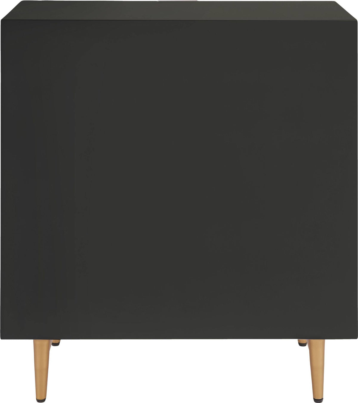 Glossy Black 1-Drawer Small Cabinet B322