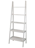 White 5-Shelf Ladder Bookcase Z4747