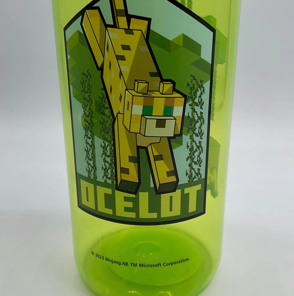 Green Water Bottle 20 oz Reusable Plastic N67744